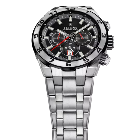 Festina Chrono Bike Black Dial Stainless Steel Strap Men's Watch F20670/6