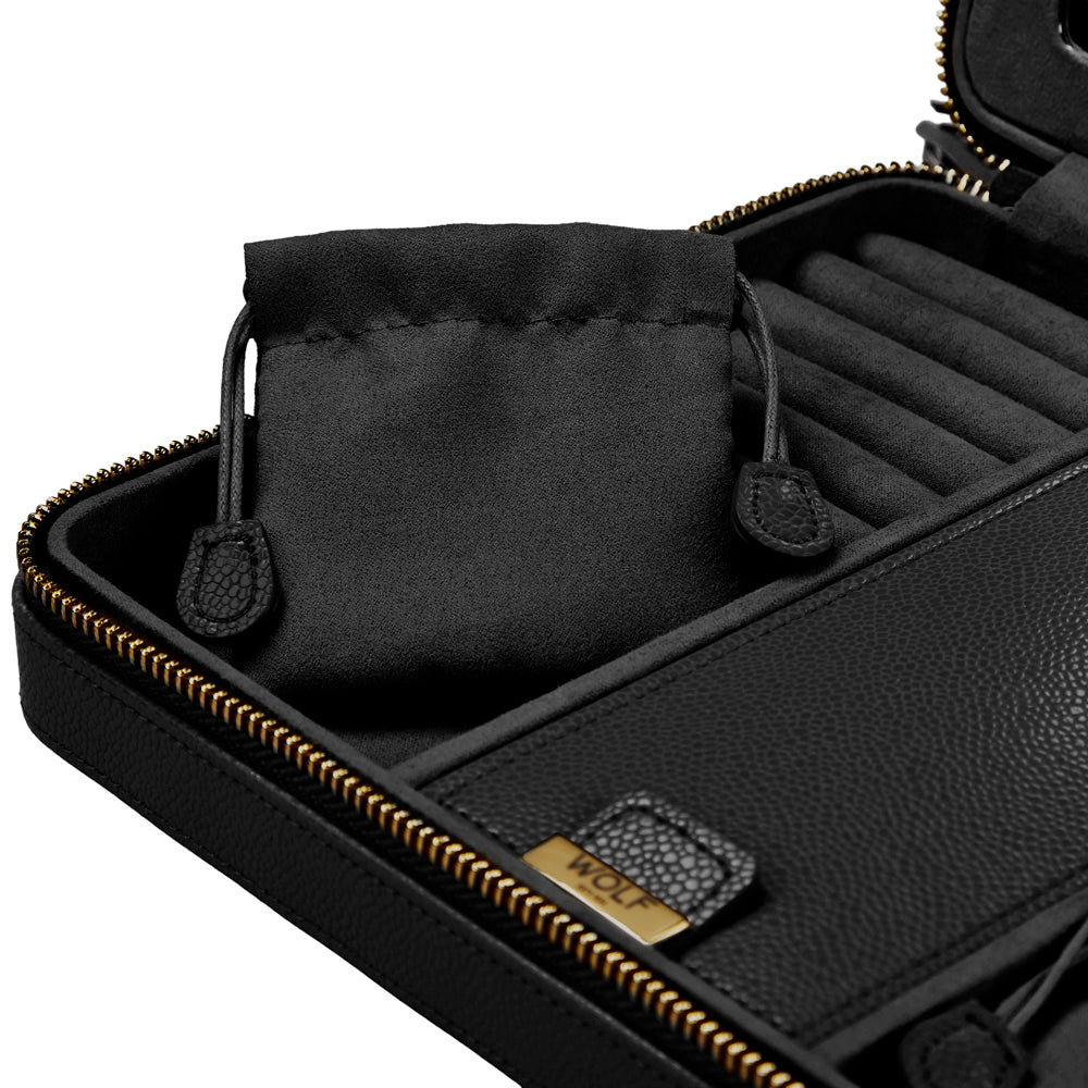 Wolf Lauren Large Zip Case in black recycled vegan leather — view 6