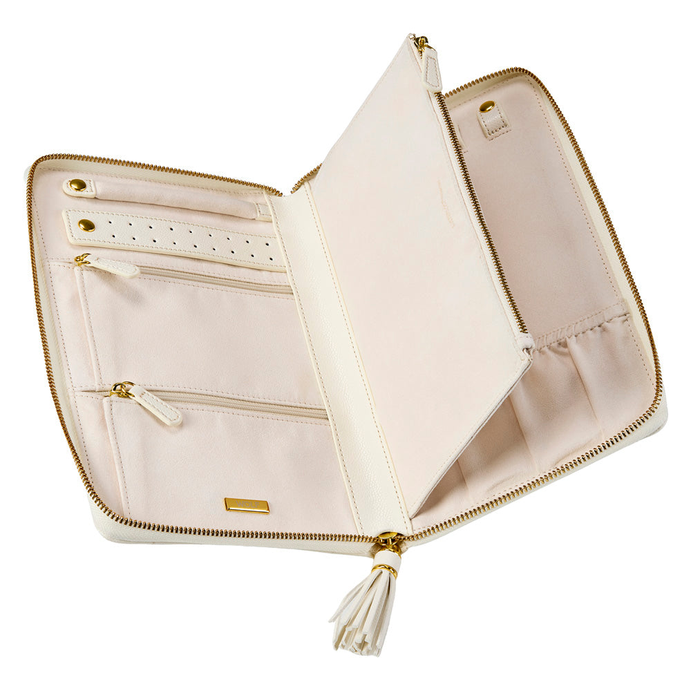 Wolf Lauren Large Portfolio in ivory recycled vegan leather — view 2