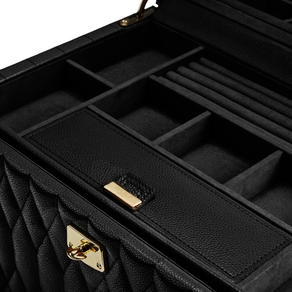 Wolf Lauren Large Jewellery Box in black recycled vegan leather — view 4