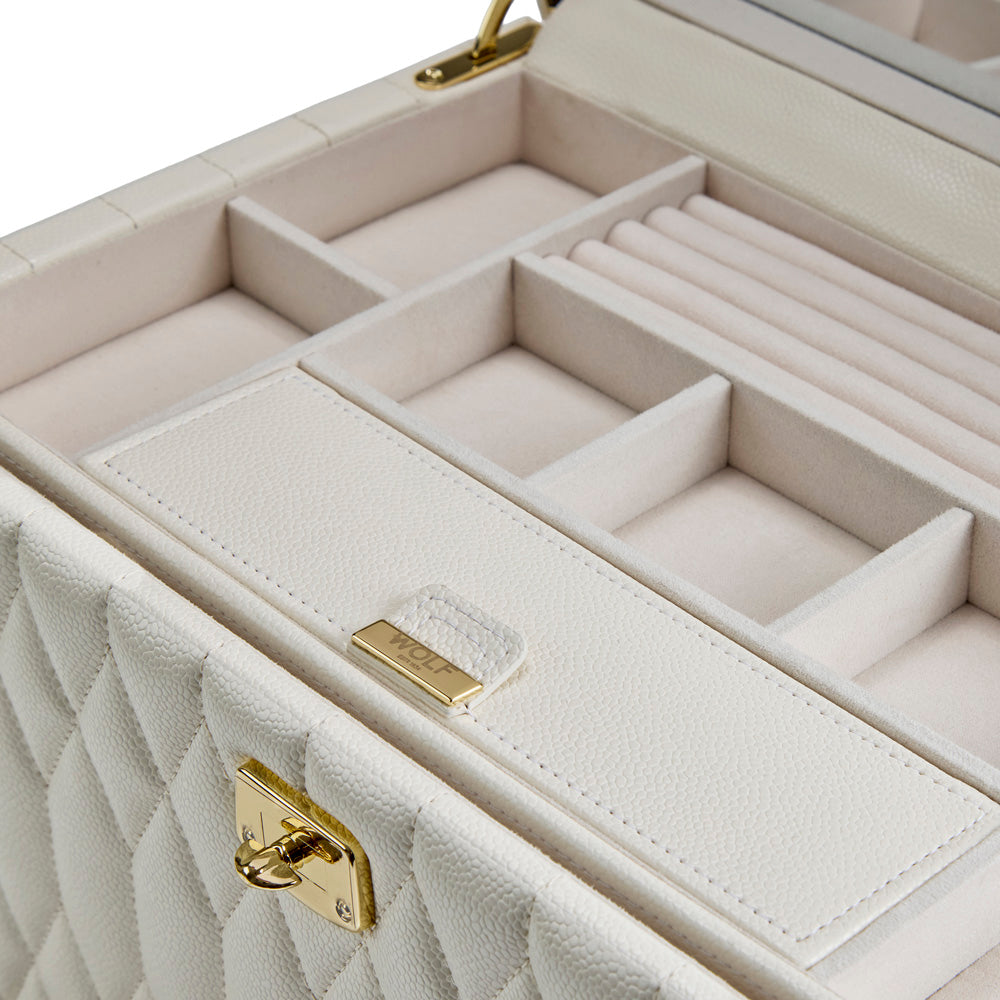 Wolf Lauren Large Jewellery Box in ivory recycled vegan leather — view 4