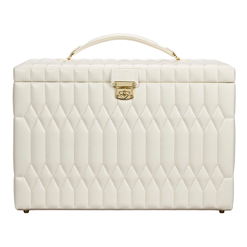 Wolf Lauren Extra Large Jewellery Box in ivory recycled vegan leather — view 2