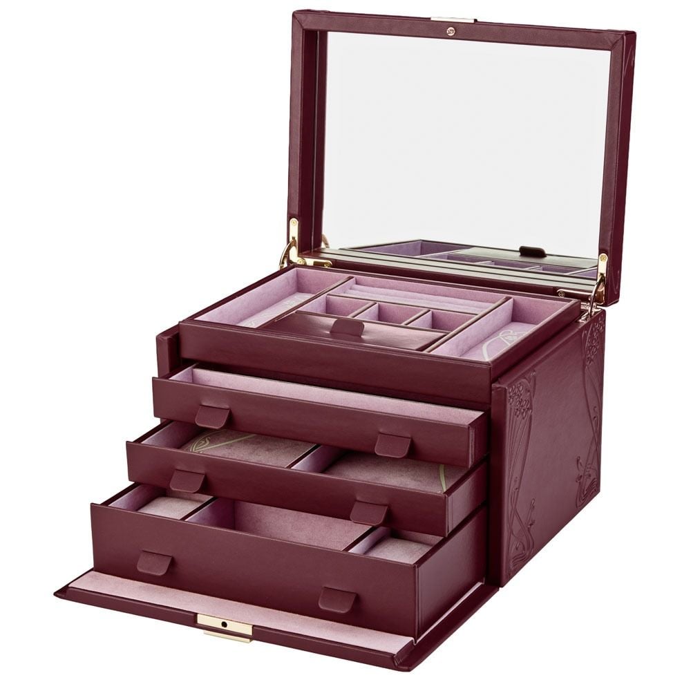 Wolf Liberty Large Jewellery Box Burgundy 381027