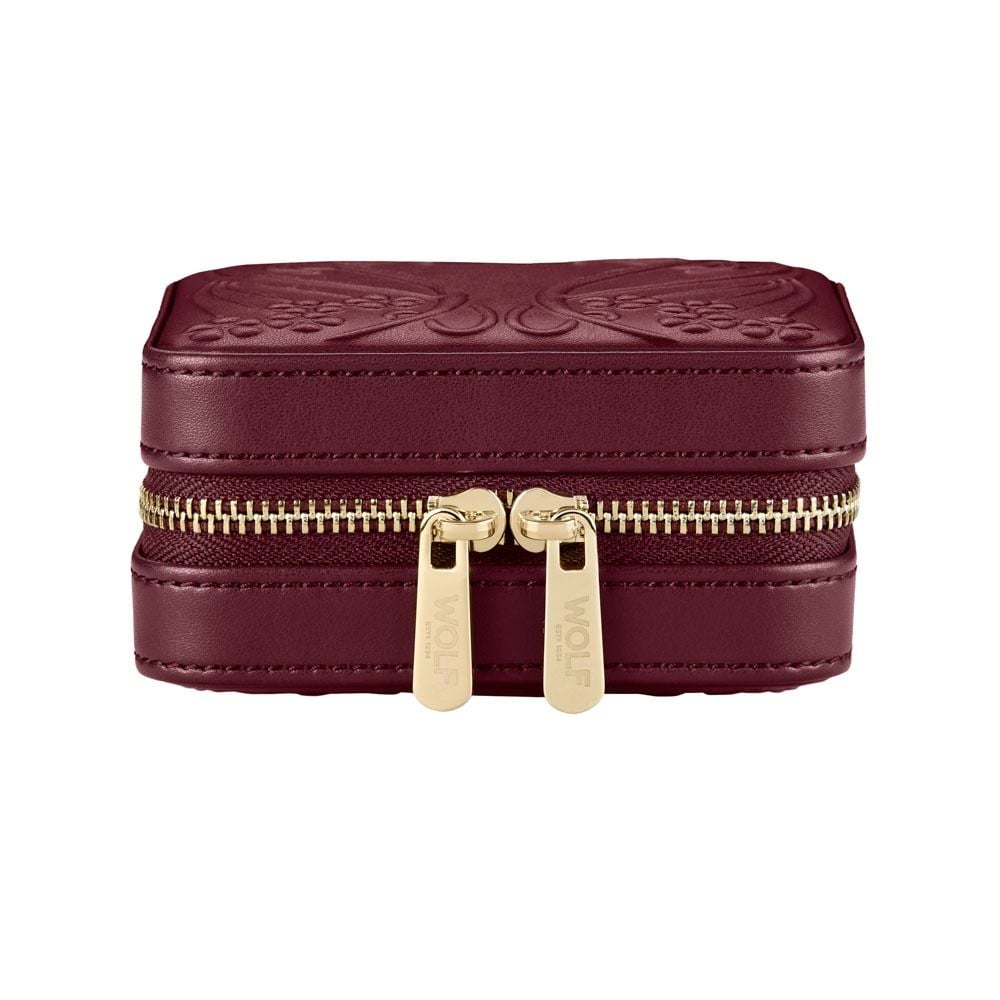 Wolf Liberty Small Zip Case Burgundy 381327