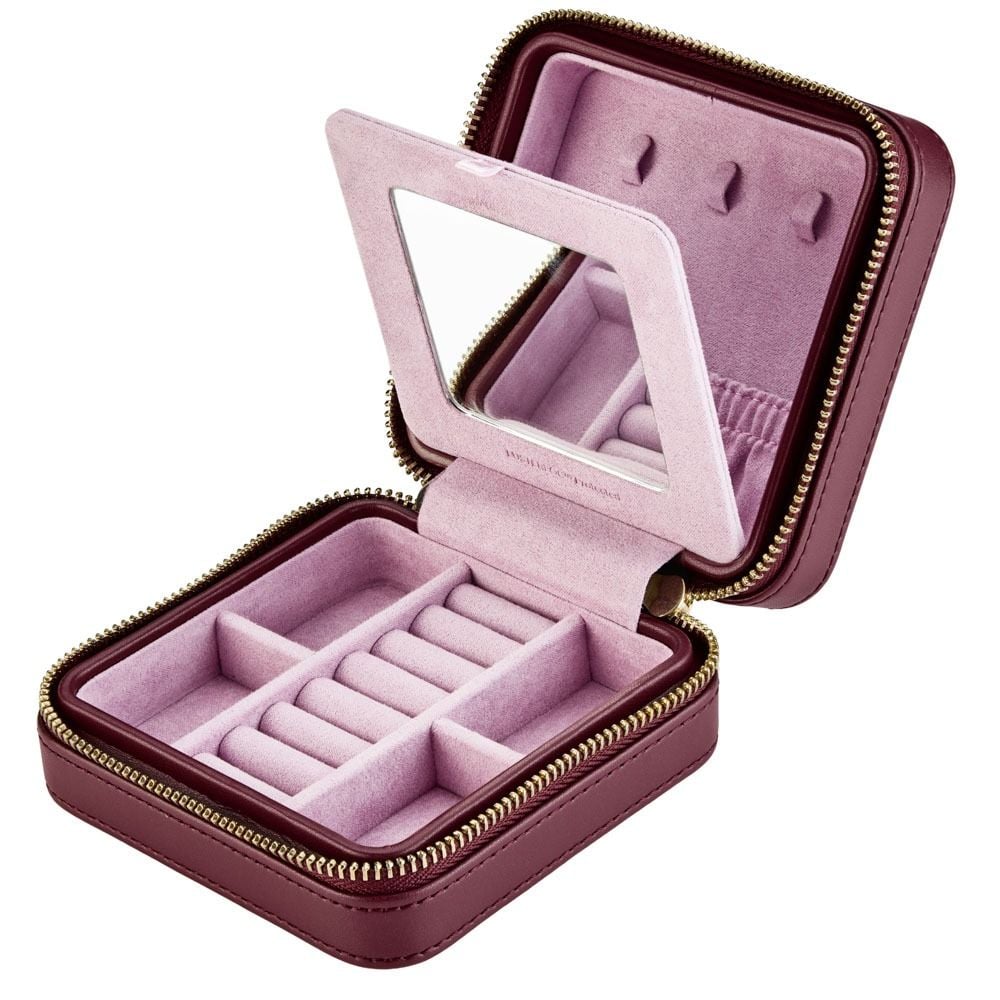 Wolf Liberty Small Zip Case Burgundy 381327