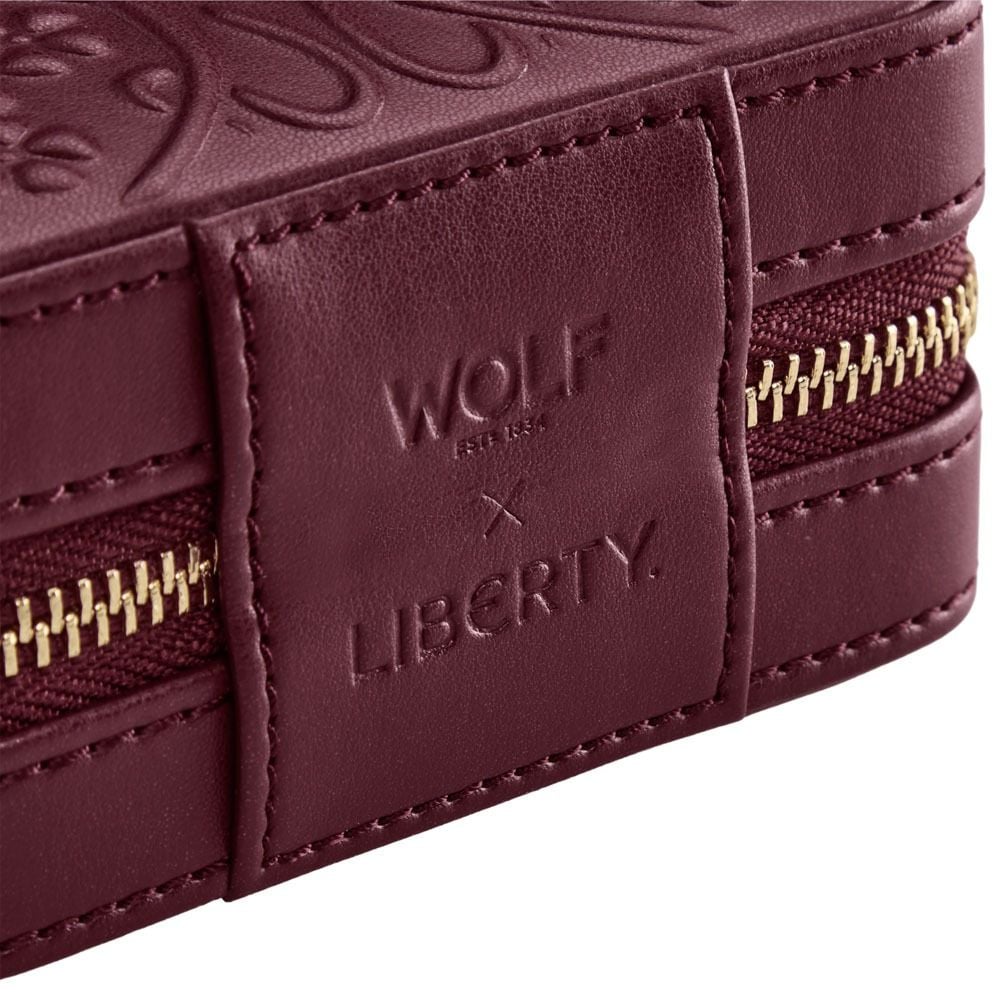 Wolf Liberty Small Zip Case Burgundy 381327