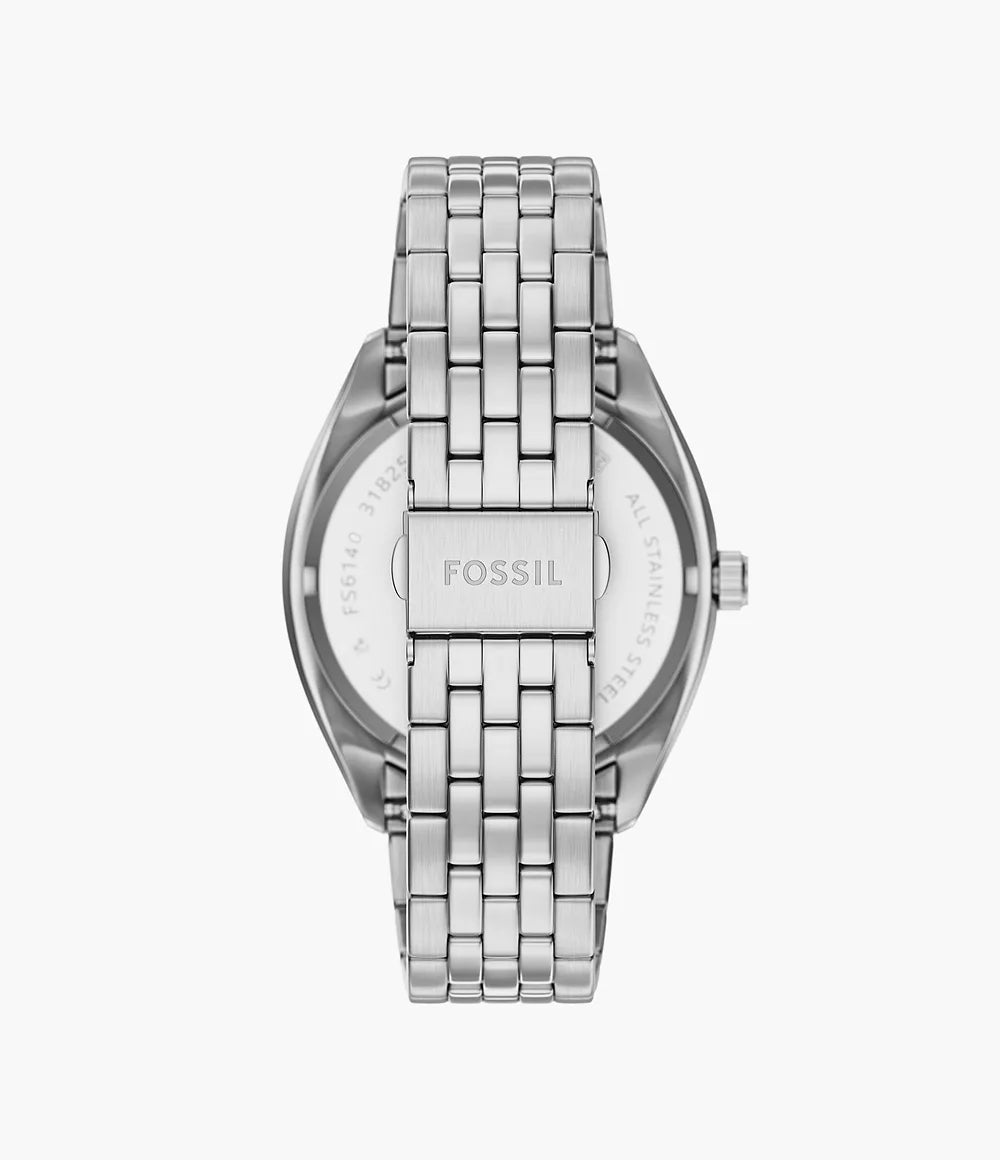 Fossil Campbell Three Hand Stainless Steel Watch FS6140