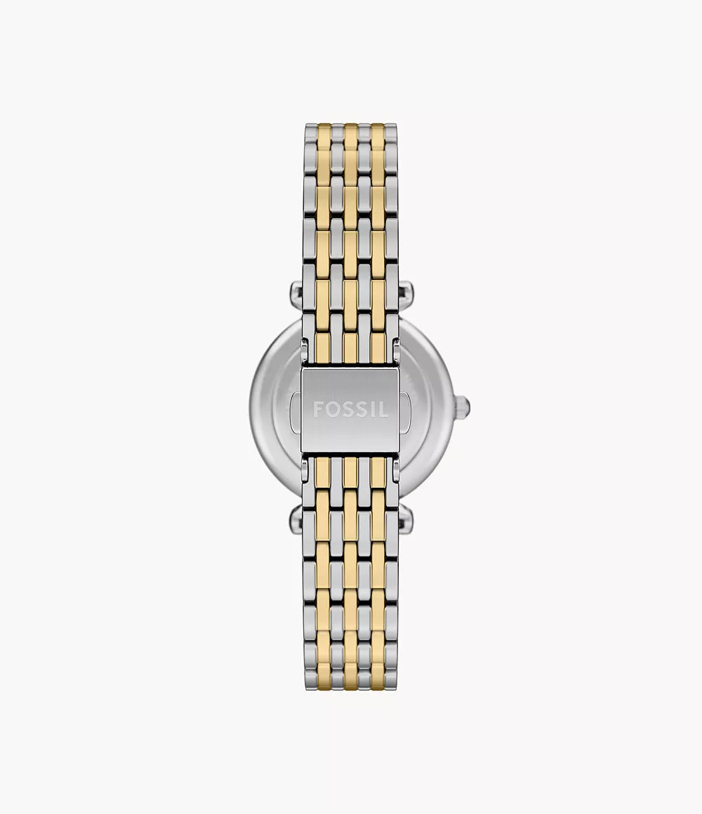 Fossil Carlie Three Hand Two Tone Stainless Steel Watch ES5450SET