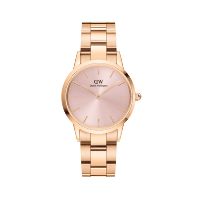 Daniel Wellington Iconic Link 28mm Light Pink Dial Watch DW00100370 Watch Direct