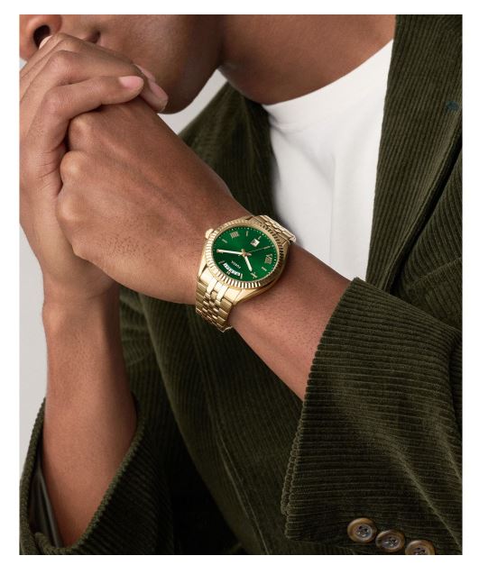 Fossil Campbell Three Hand Gold Stainless Steel Watch FS6142