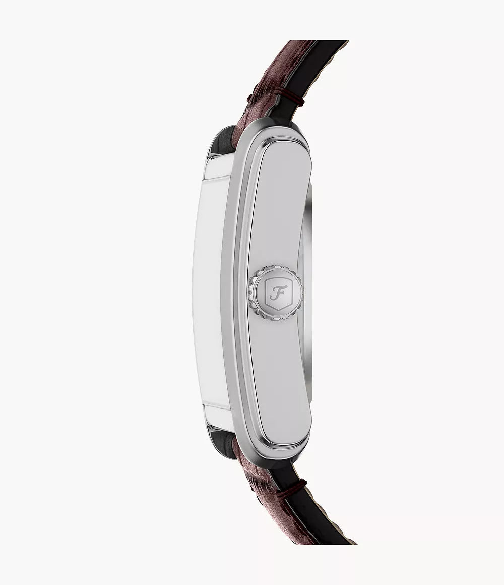 Fossil Carraway Automatic Brown Croco Leather Watch ME3273