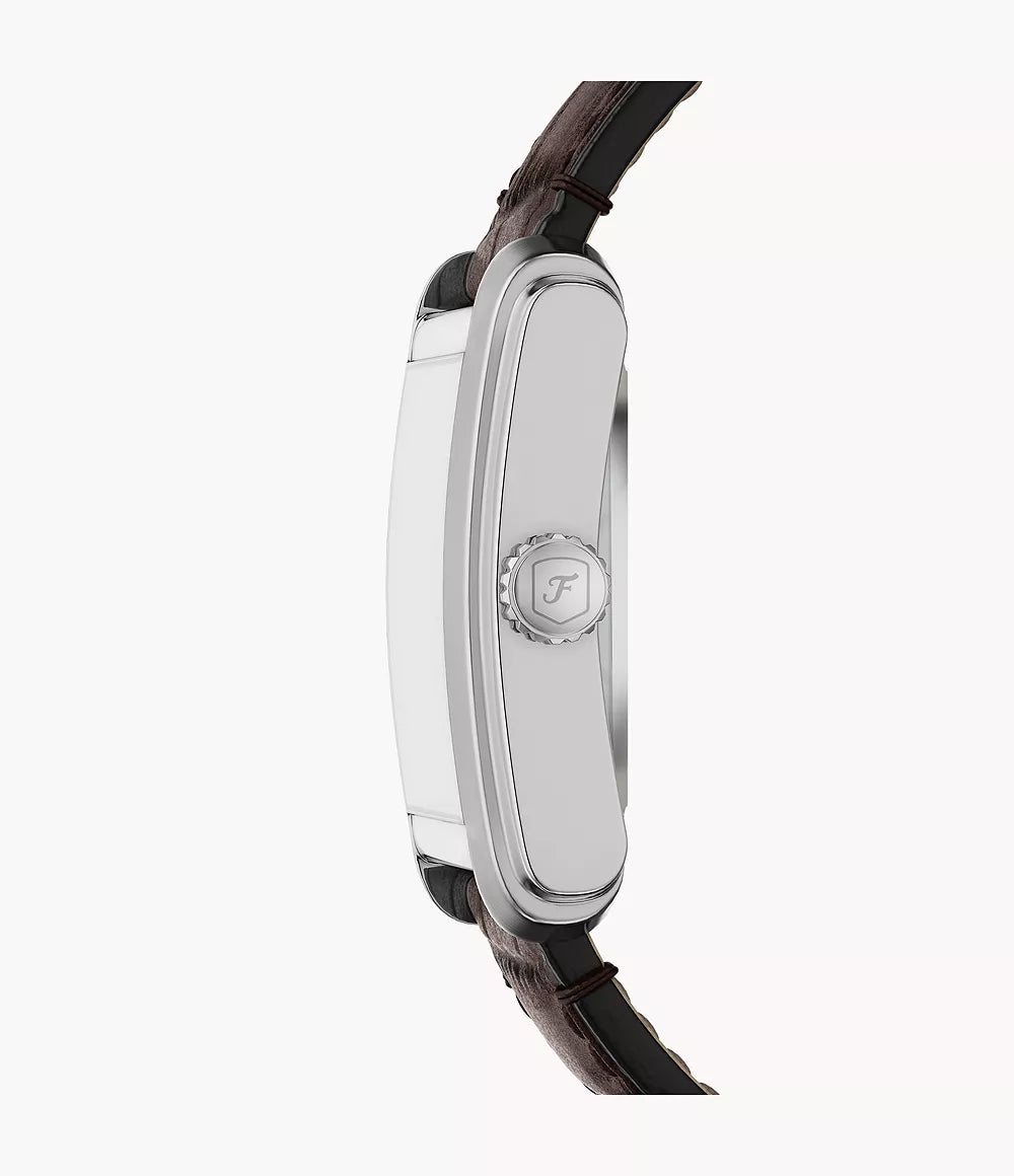 Fossil Carraway Automatic Brown Croco Leather Watch ME3272