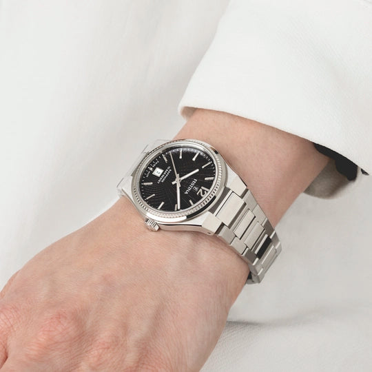 Festina Swiss Made Black Dial Stainless Steel Bracelet Women's Watch F20052/8
