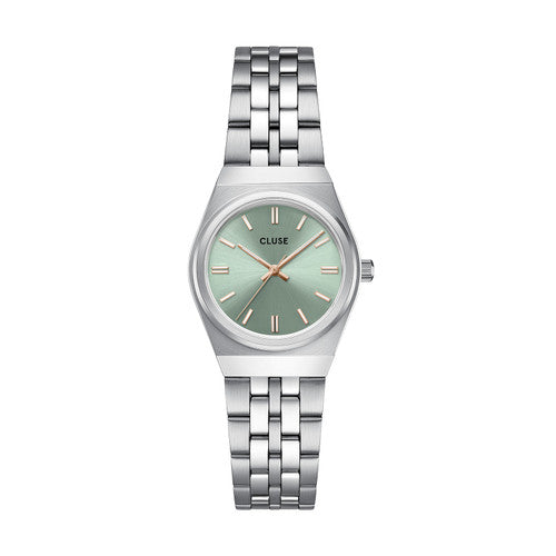 CLUSE Retro 70's Mini Stainless Steel Sage Green Dial Silver WomenWatch CW16301