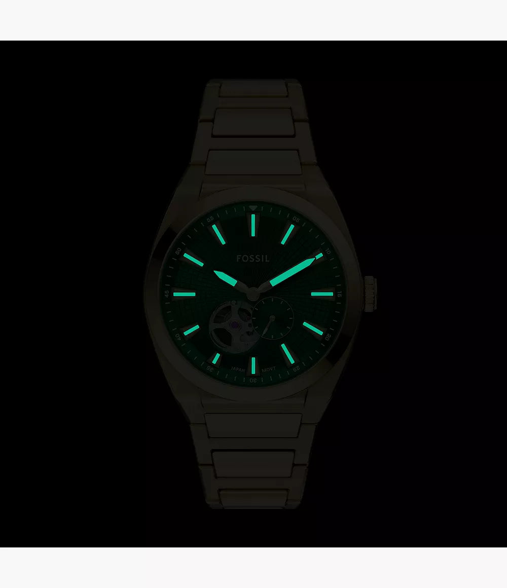 Fossil Everett Automatic Gold Stainless Steel Watch ME3276