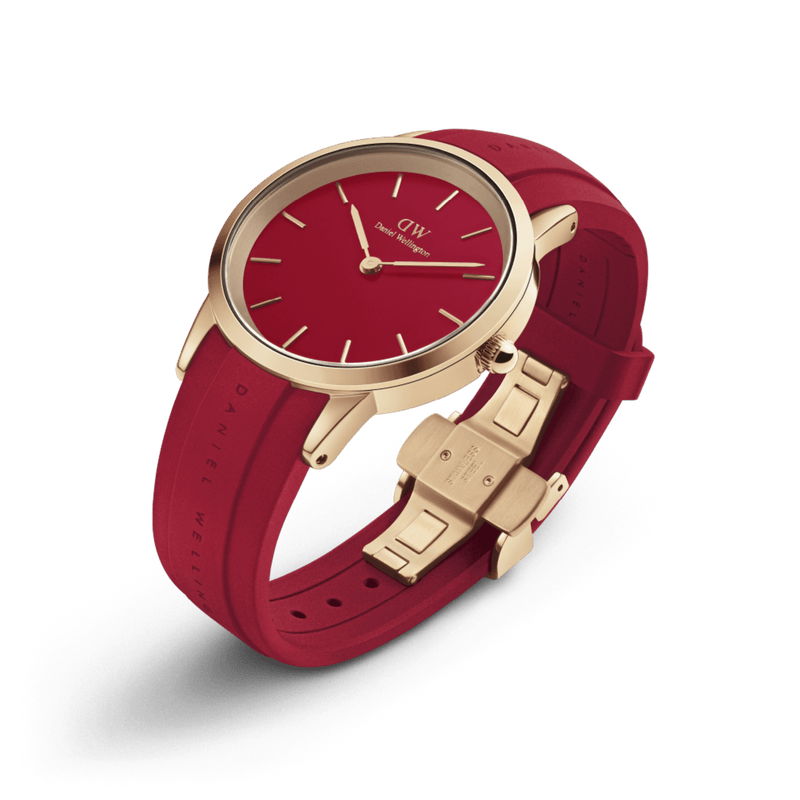 Daniel Wellington Iconic Motion Ruby 40mm Red Dial Watch DW00100502