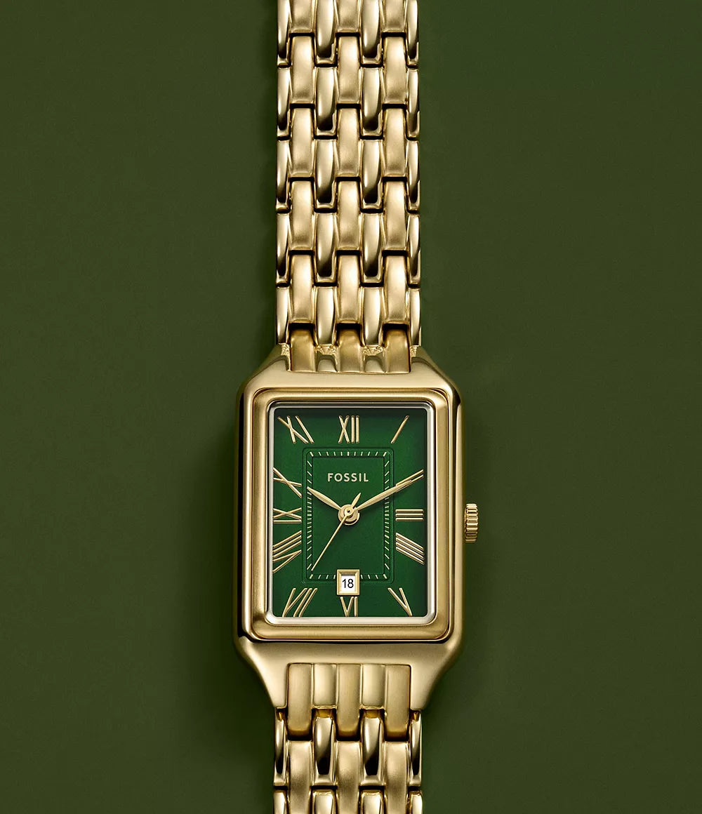 Fossil Raquel Three Hand Gold Stainless Steel Watch ES5452