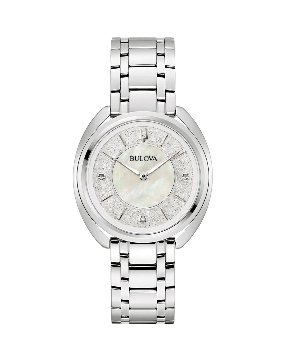 Bulova Ladies Timeless Elegance Watch with Mother-of-Pearl Dial and Diamond Accents 96P240