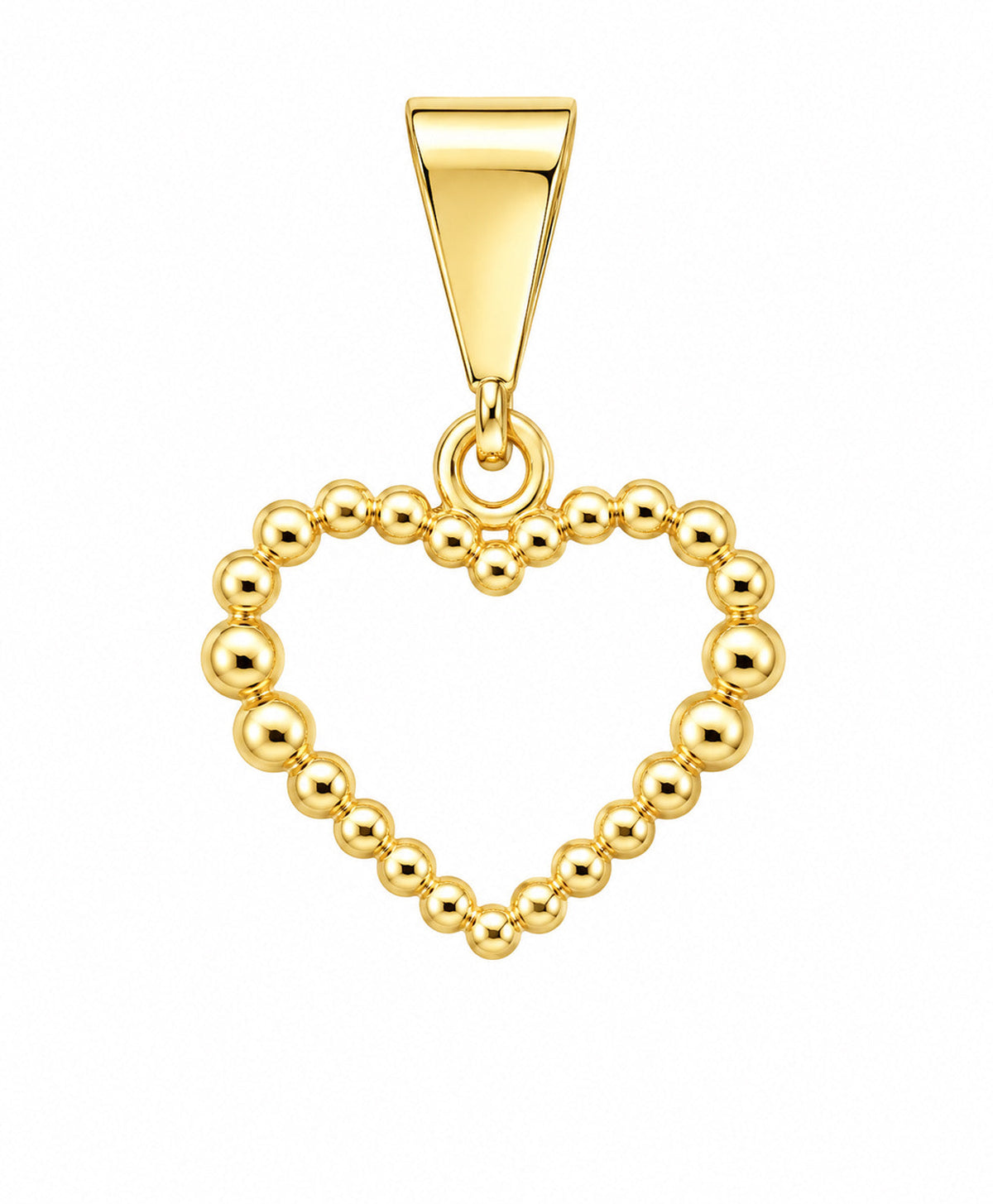 Fine Gold 9K Yellow Gold Small Open Heart Pendant 9YP3149 9YP3149 front packshot