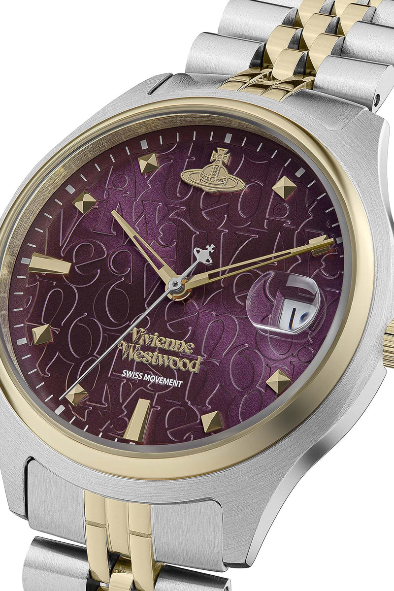 Vivienne Westwood Camberwell Purple 37mm Two Tone Watch