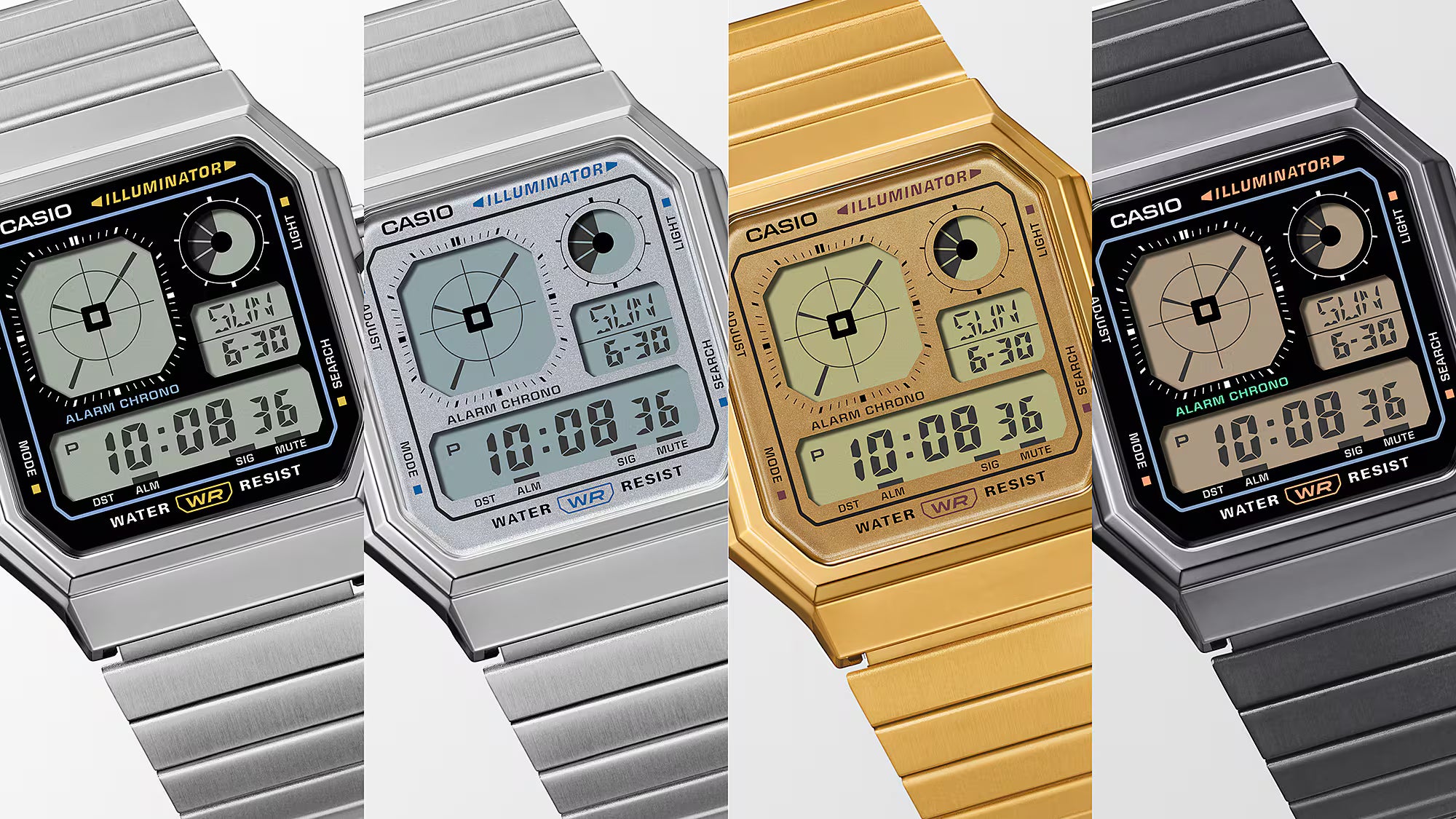 Casio Vintage Analog Display Stainless Steel Silver Dial Watch A130WE-7A