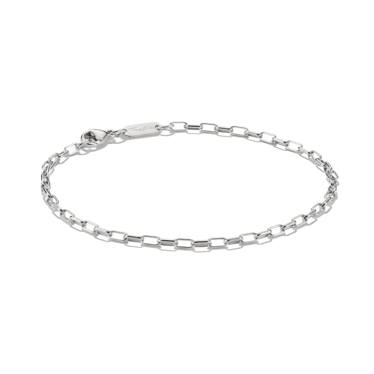 Thomas Sabo Silver-Plated Paperclip Bracelet 2.3mm TA2206M-19 TA2206M-19 front packshot