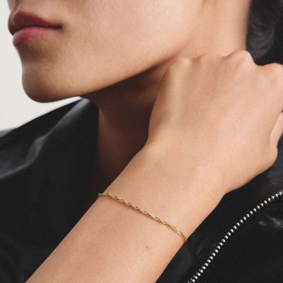 Thomas Sabo Gold-Tone Stainless Steel Singapore Bracelet 1.7mm TA2208SY-19 TA2208SY-19 view 3