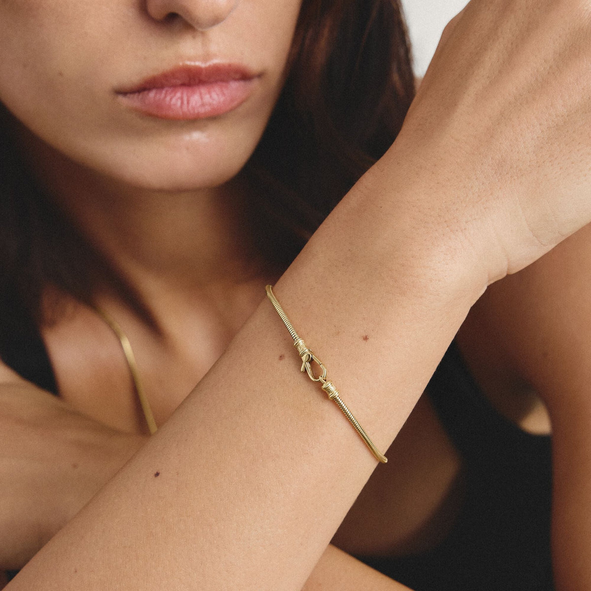Thomas Sabo Gold-Tone Stainless Steel Snake Chain Bracelet 2mm TA2253SY-16 view 3