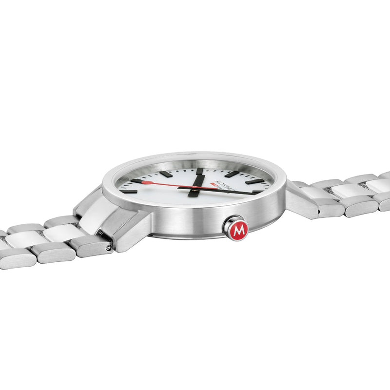 Mondaine Classic White Dial Stainless Steel Bracelet 40mm Watch A660.30360.11SBJ
