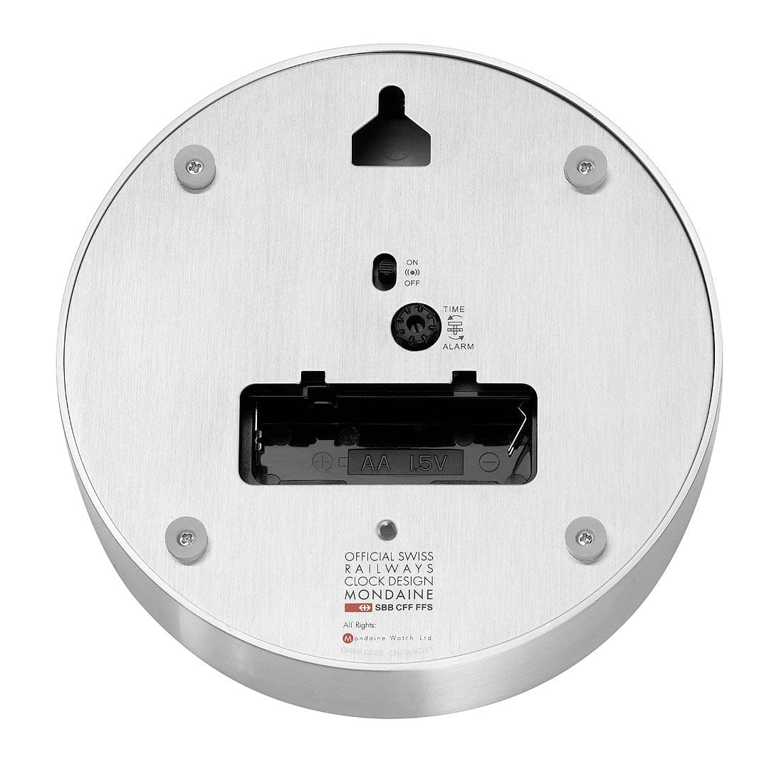 Mondaine Grey Dial Table and Alarm Clock A997.MCAL.86SBV