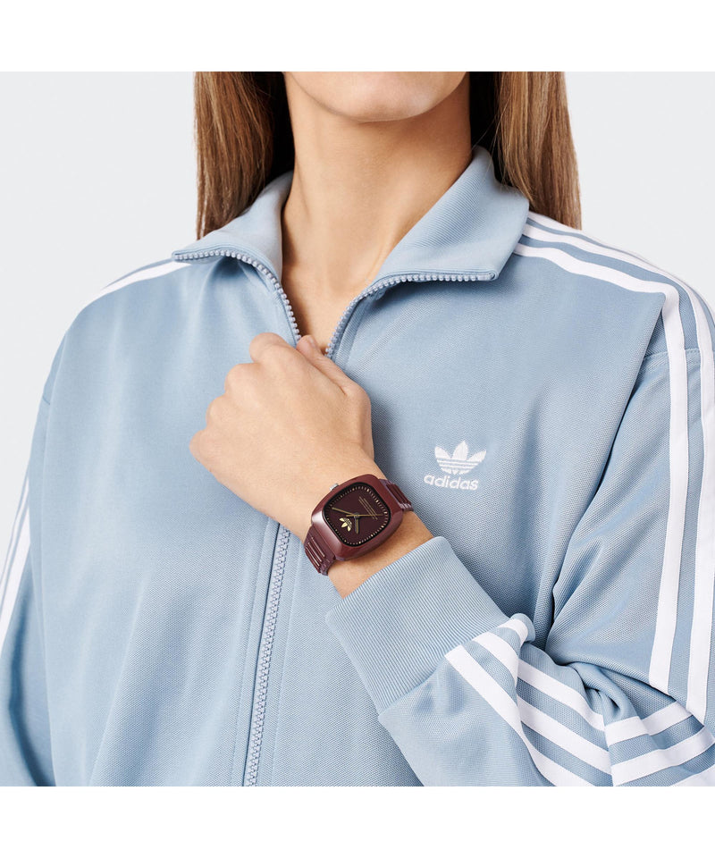 Adidas Retro Wave Burgundy Resin Strap Watch AOSY24028