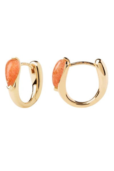 PDPAOLA Sunstone Isla Hoop Earrings
