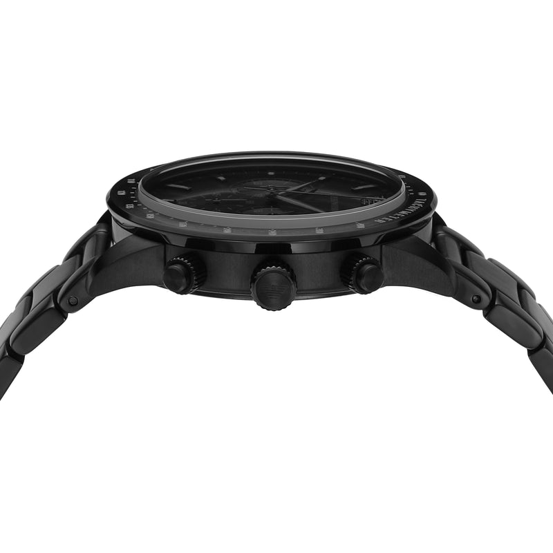 Emporio Armani Black Chronograph Stainless Steel Watch AR11242