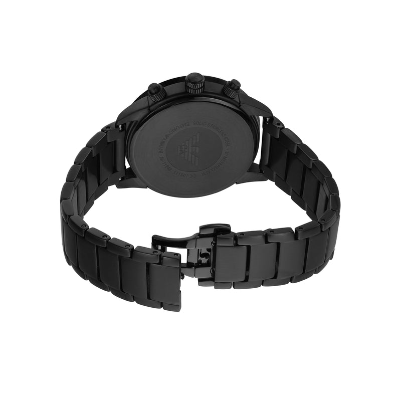 Emporio Armani Black Chronograph Stainless Steel Watch AR11242