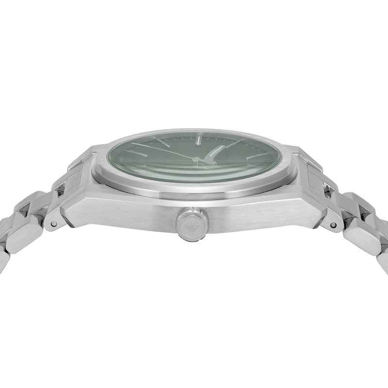 Emporio Armani Three-Hand Date Green Dial Stainless Steel Watch AR11621