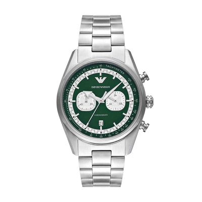 Emporio Armani Silver Chronograph Stainless Steel Watch AR11637