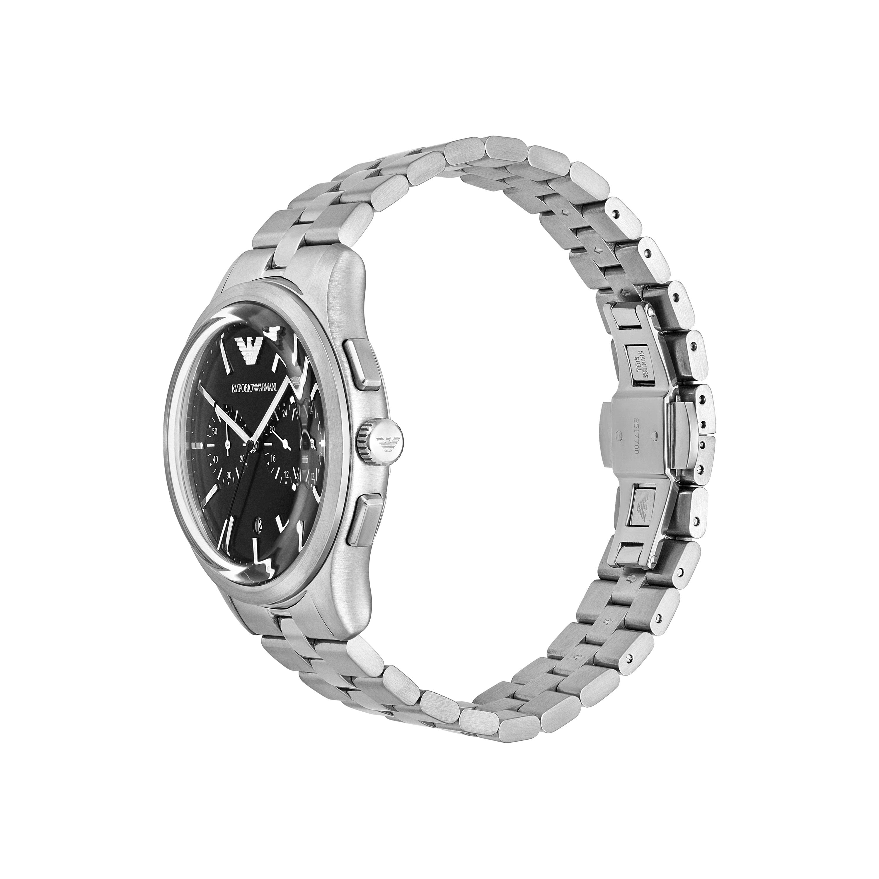 Emporio Armani Black Dial 42mm Stainless Steel Men's Watch AR11691