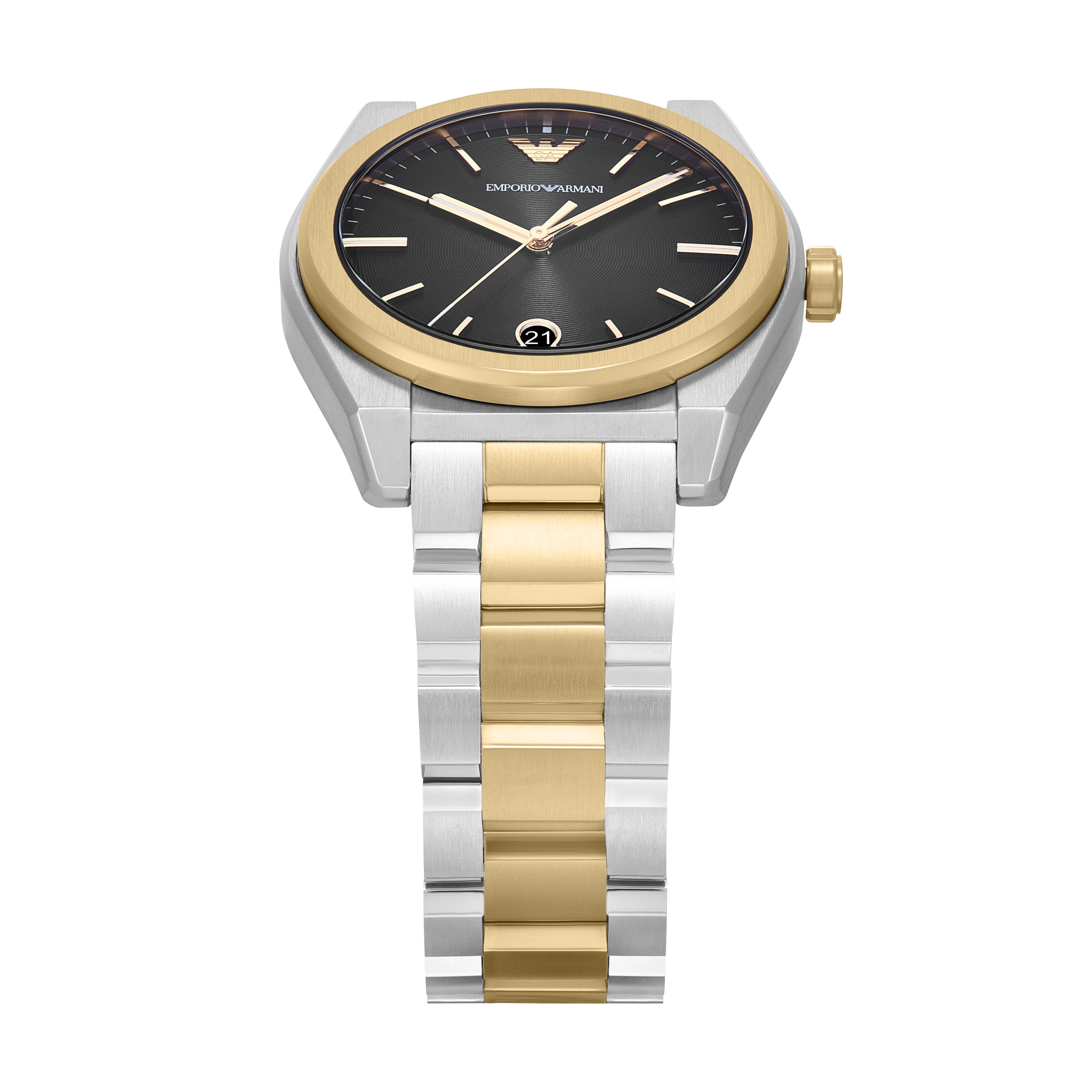 Emporio Armani Three Hand Two Tone Stainless Steel Watch AR11715