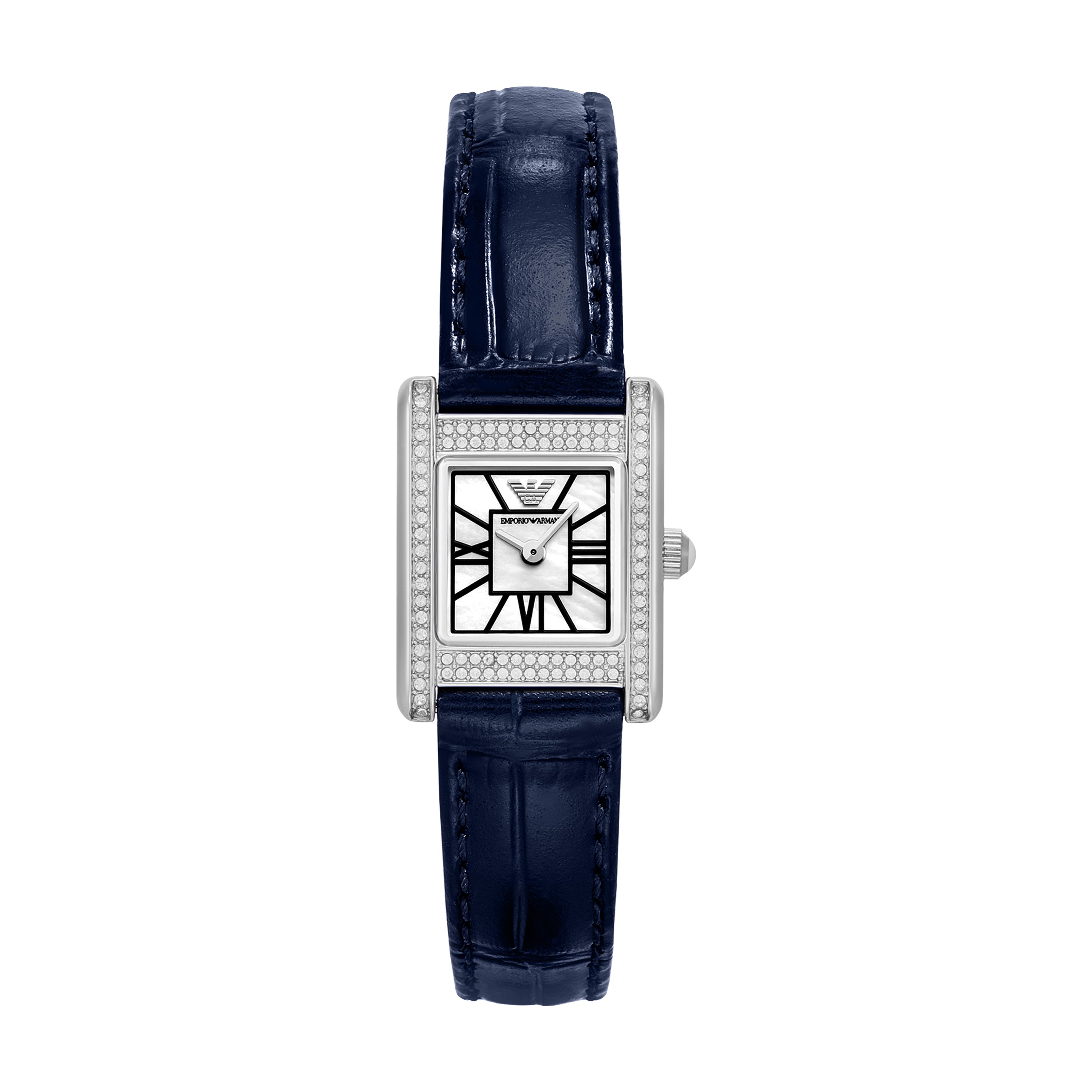 Emporio Armani Analogue Blue Leather Strap Watch AR11718