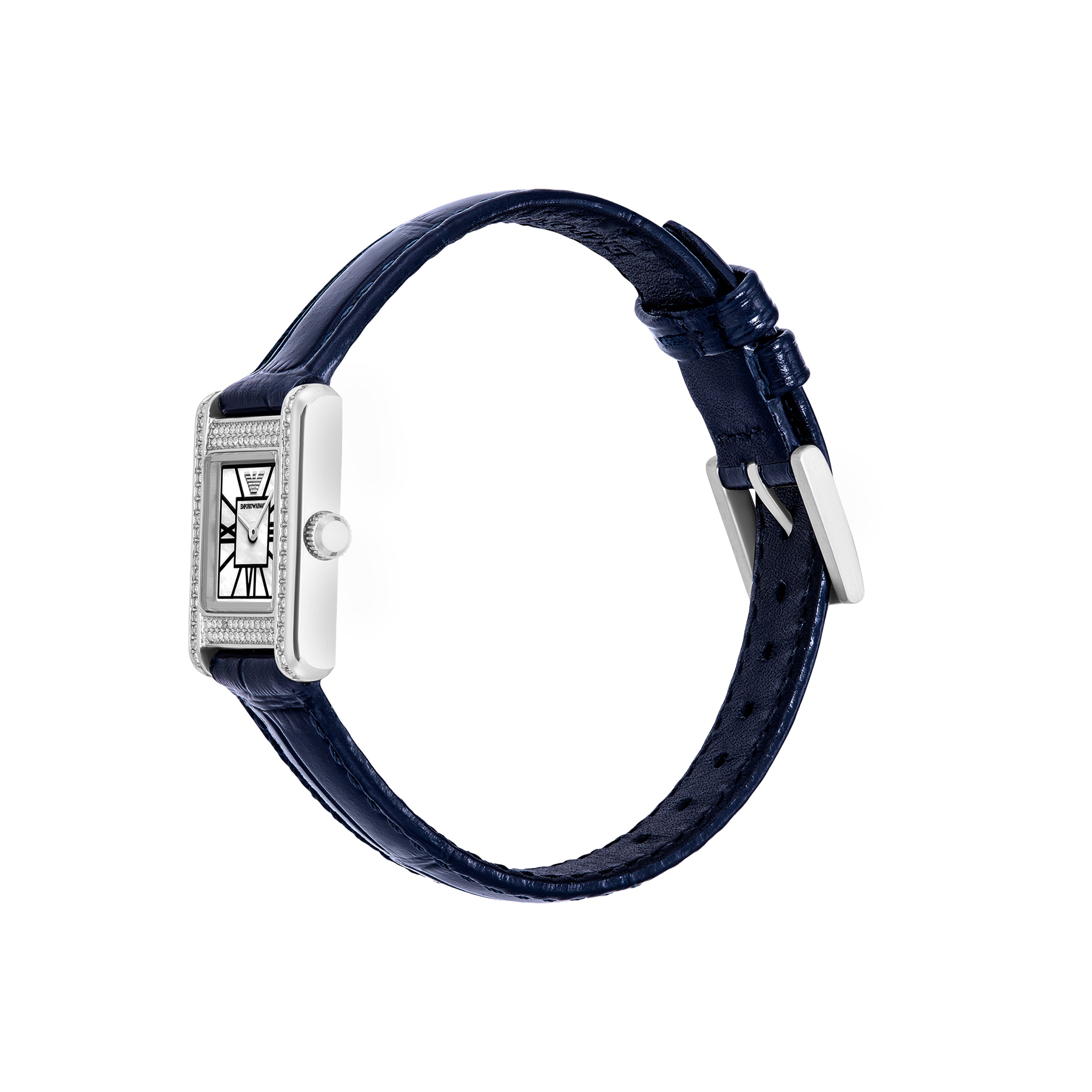 Emporio Armani Analogue Blue Leather Strap Watch AR11718