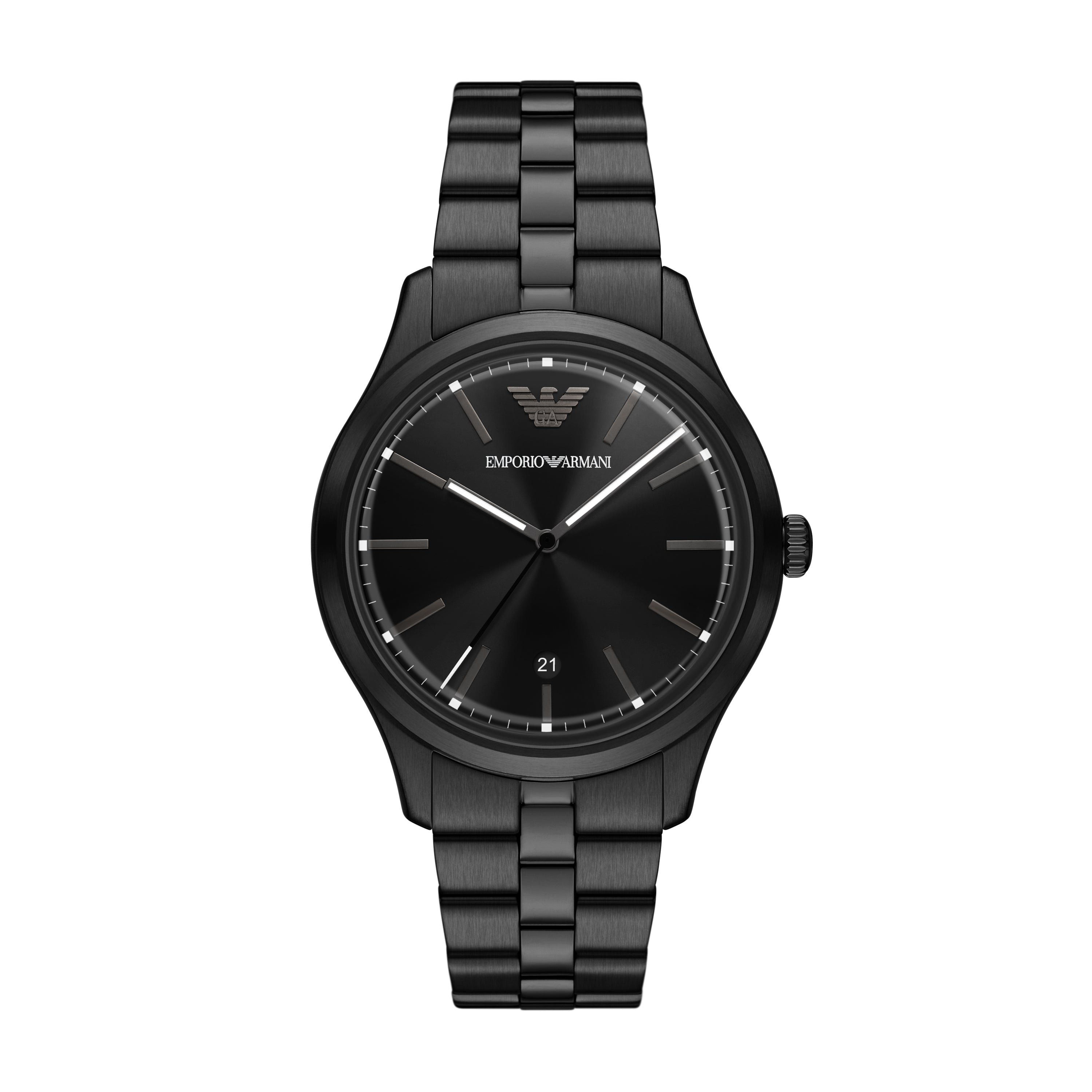 Emporio Armani Black Dial Stainless Steel Watch AR11736