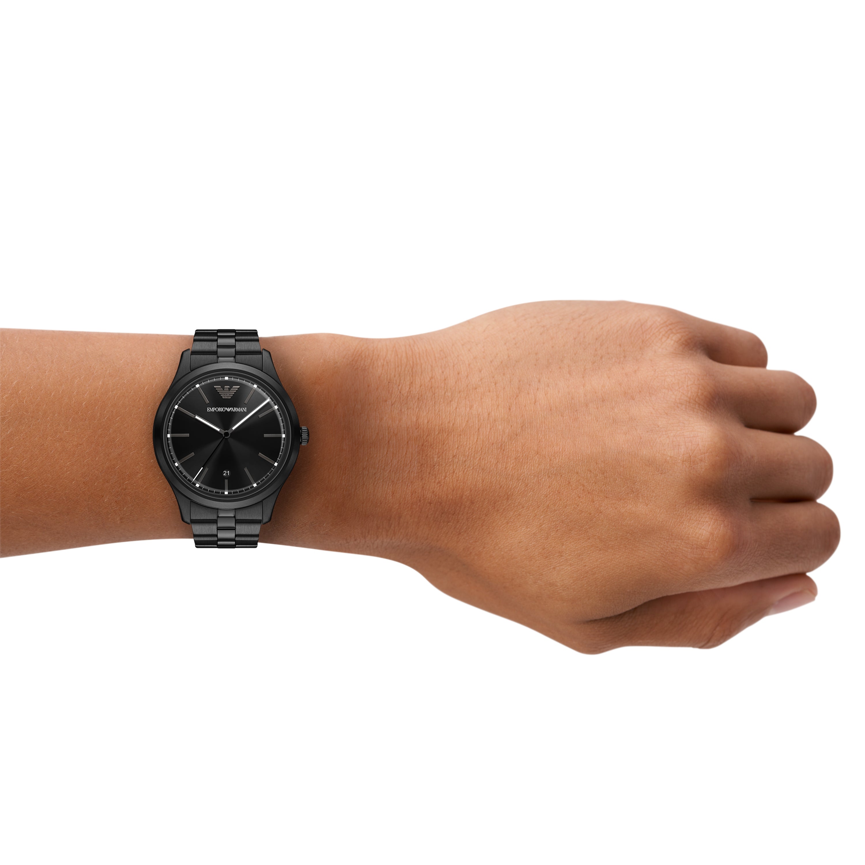 Emporio Armani Black Dial Stainless Steel Watch AR11736