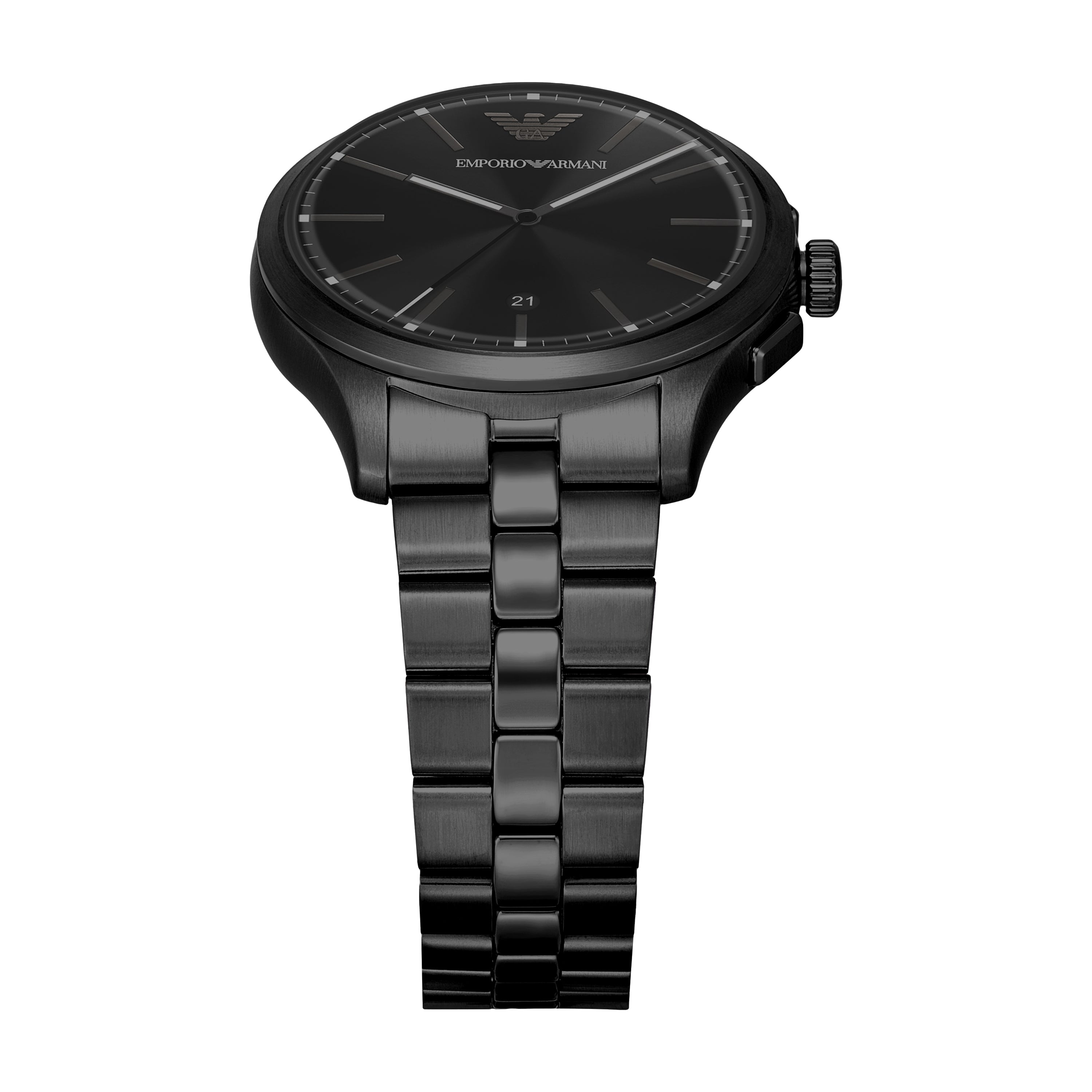 Emporio Armani Black Dial Stainless Steel Watch AR11736