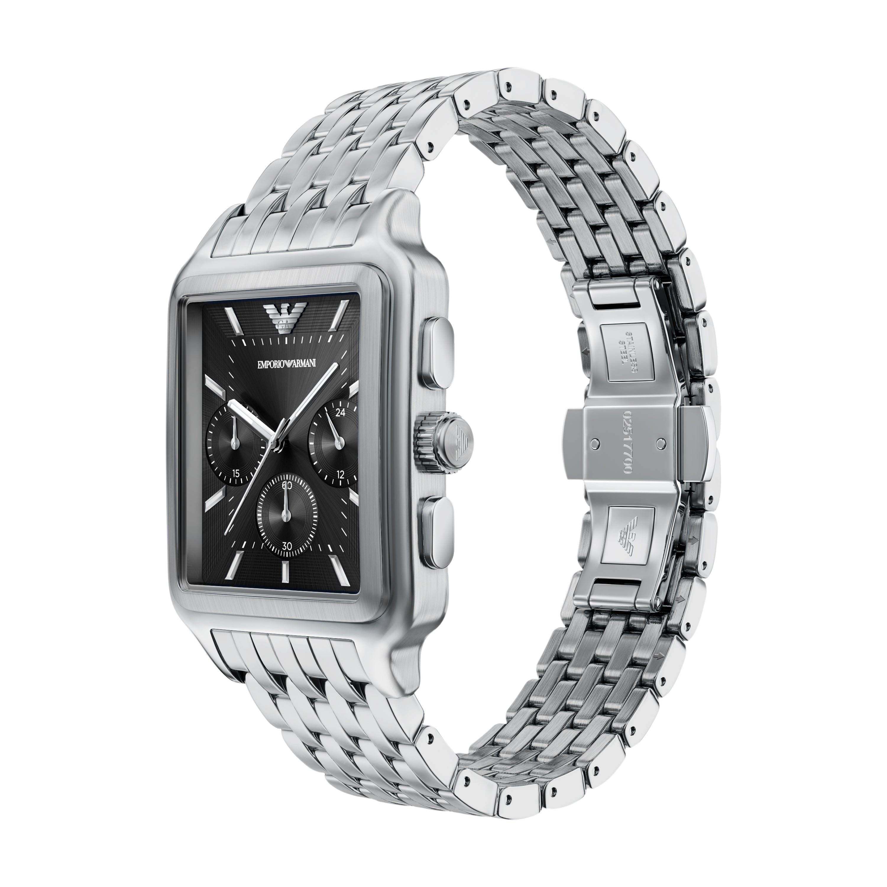 Emporio Armani Black Dial Stainless Steel Watch AR11751