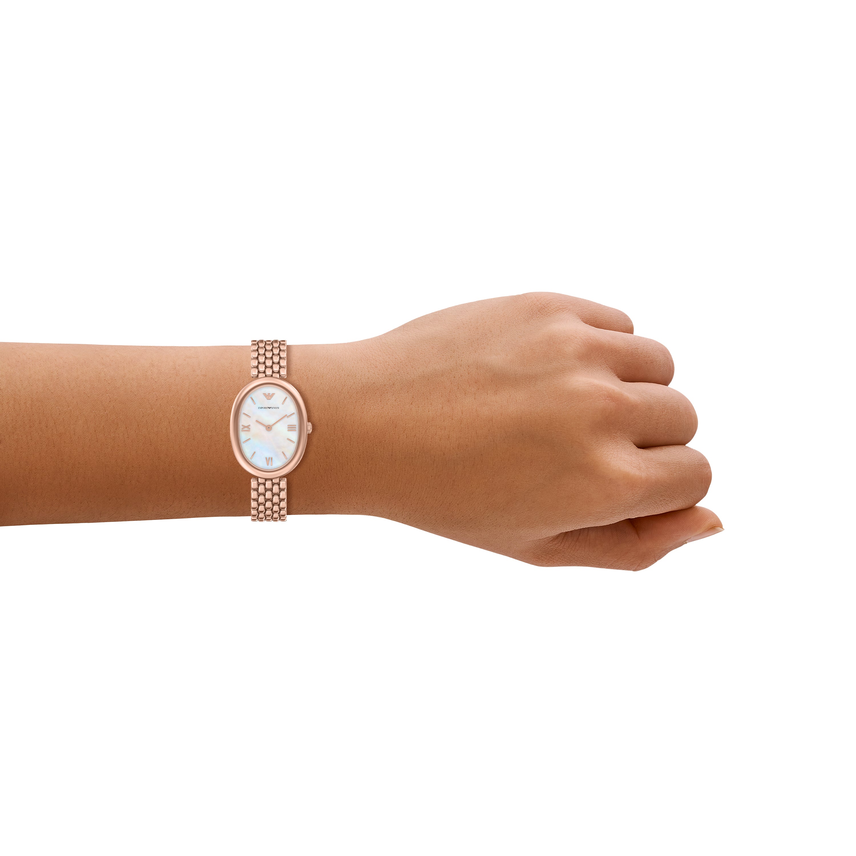 Emporio Armani White Dial Rose Gold 34 mm Women's Watch AR11775