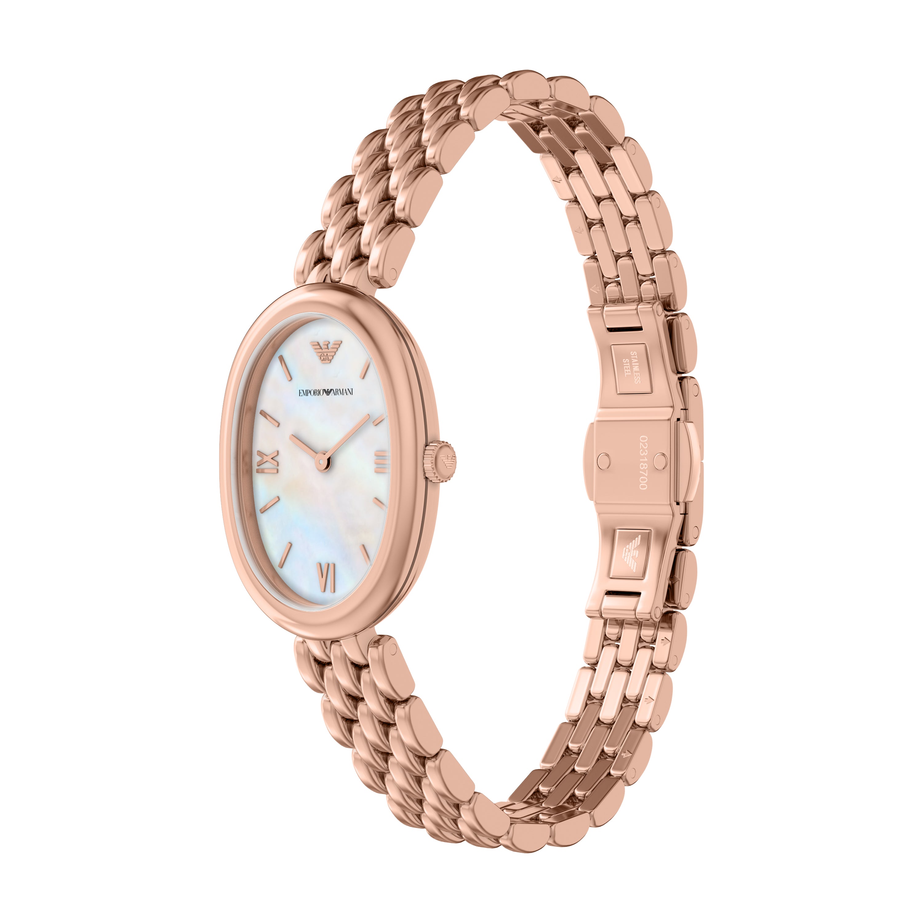 Emporio Armani White Dial Rose Gold 34 mm Women's Watch AR11775