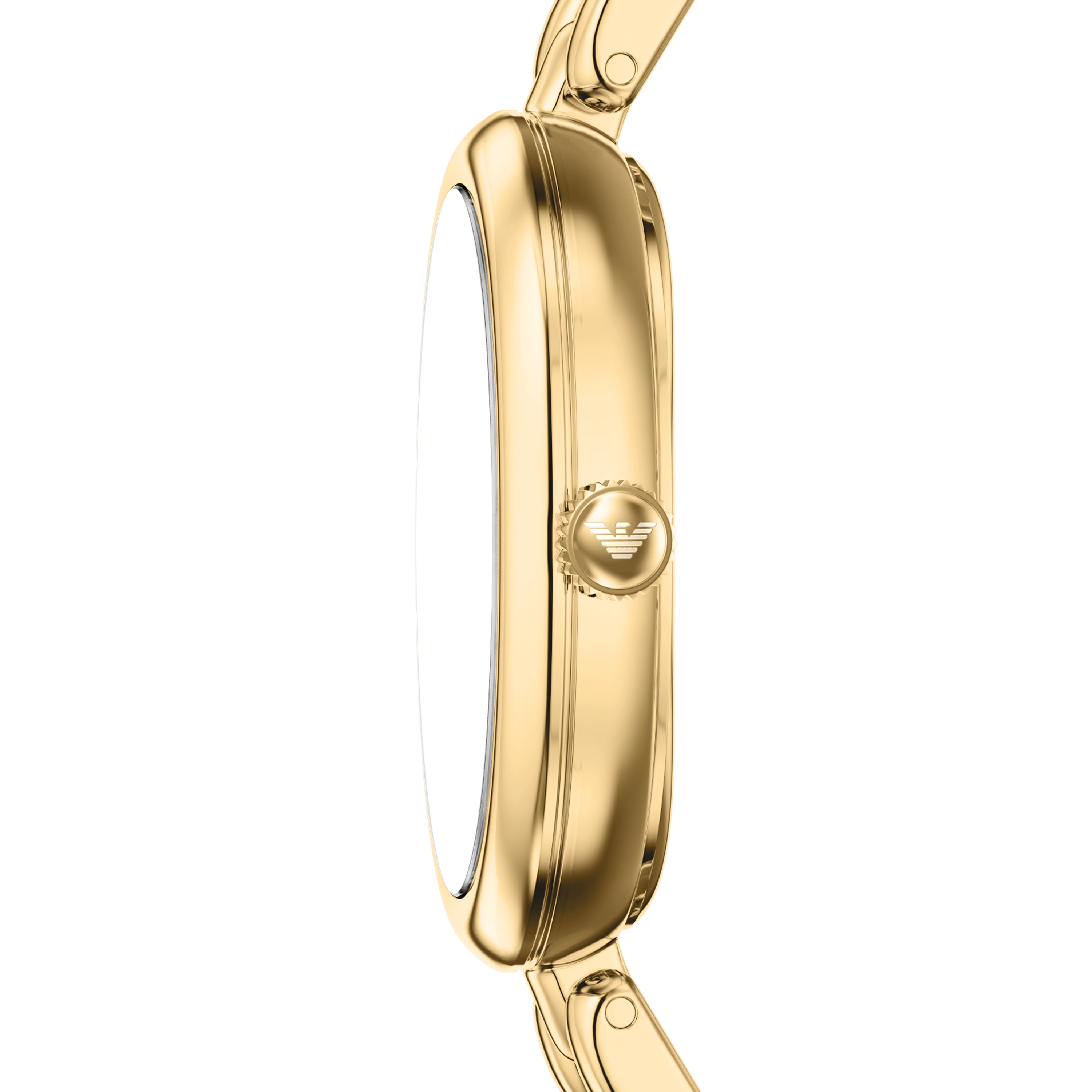 Emporio Armani White Dial Gold Stainless Steel Watch AR11777