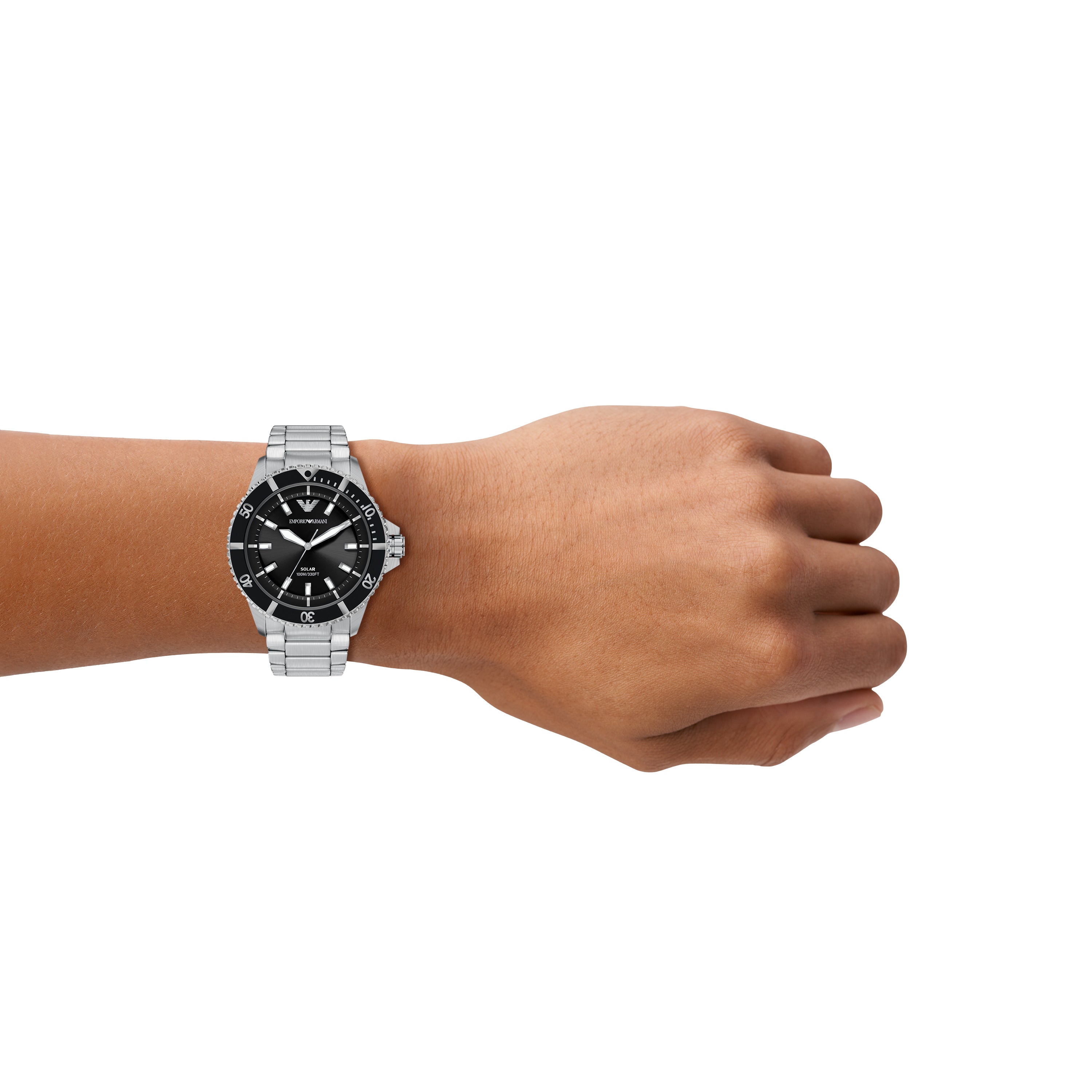 Emporio Armani Black Dial Stainless Steel Watch AR11787