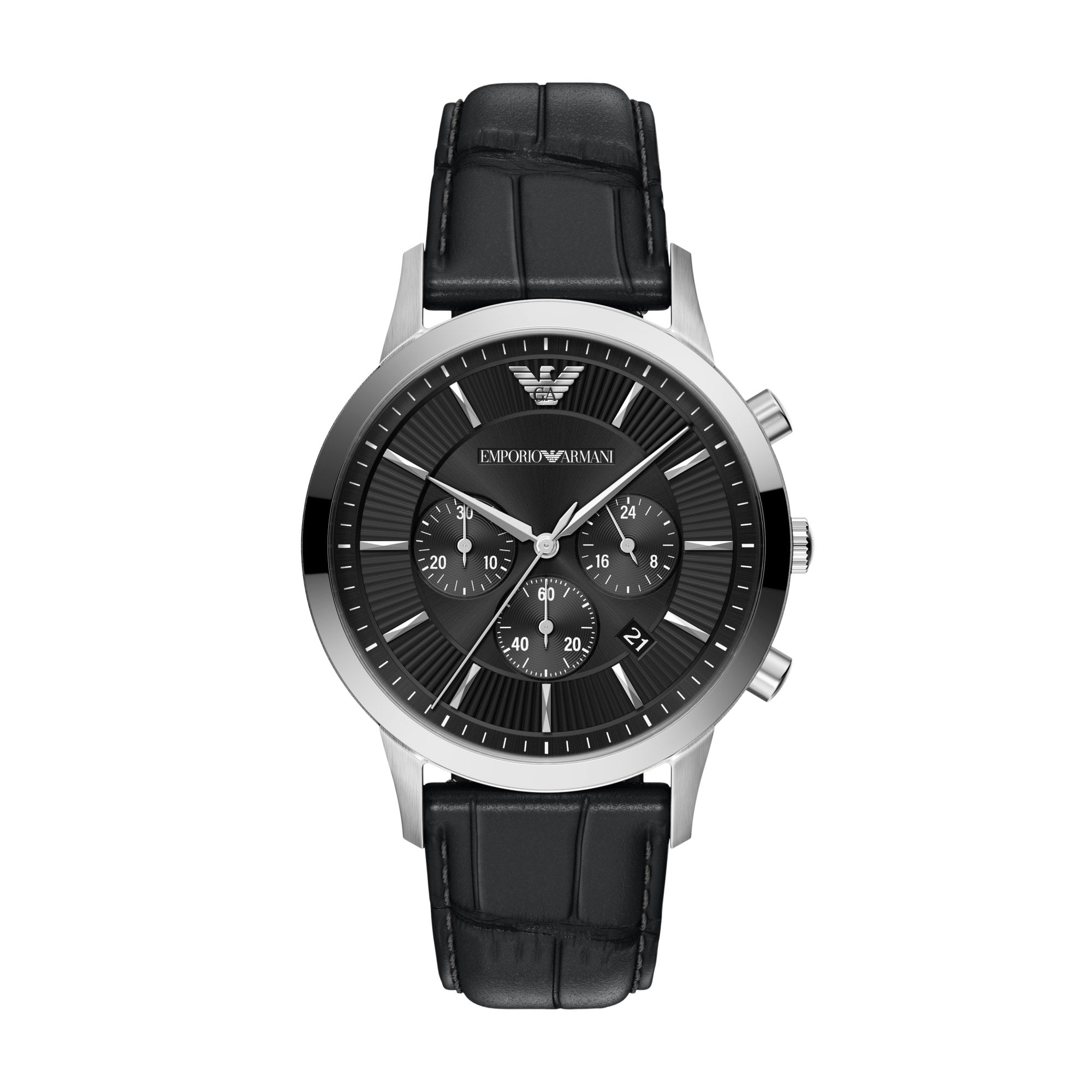 Emporio Armani men's watch, black dial