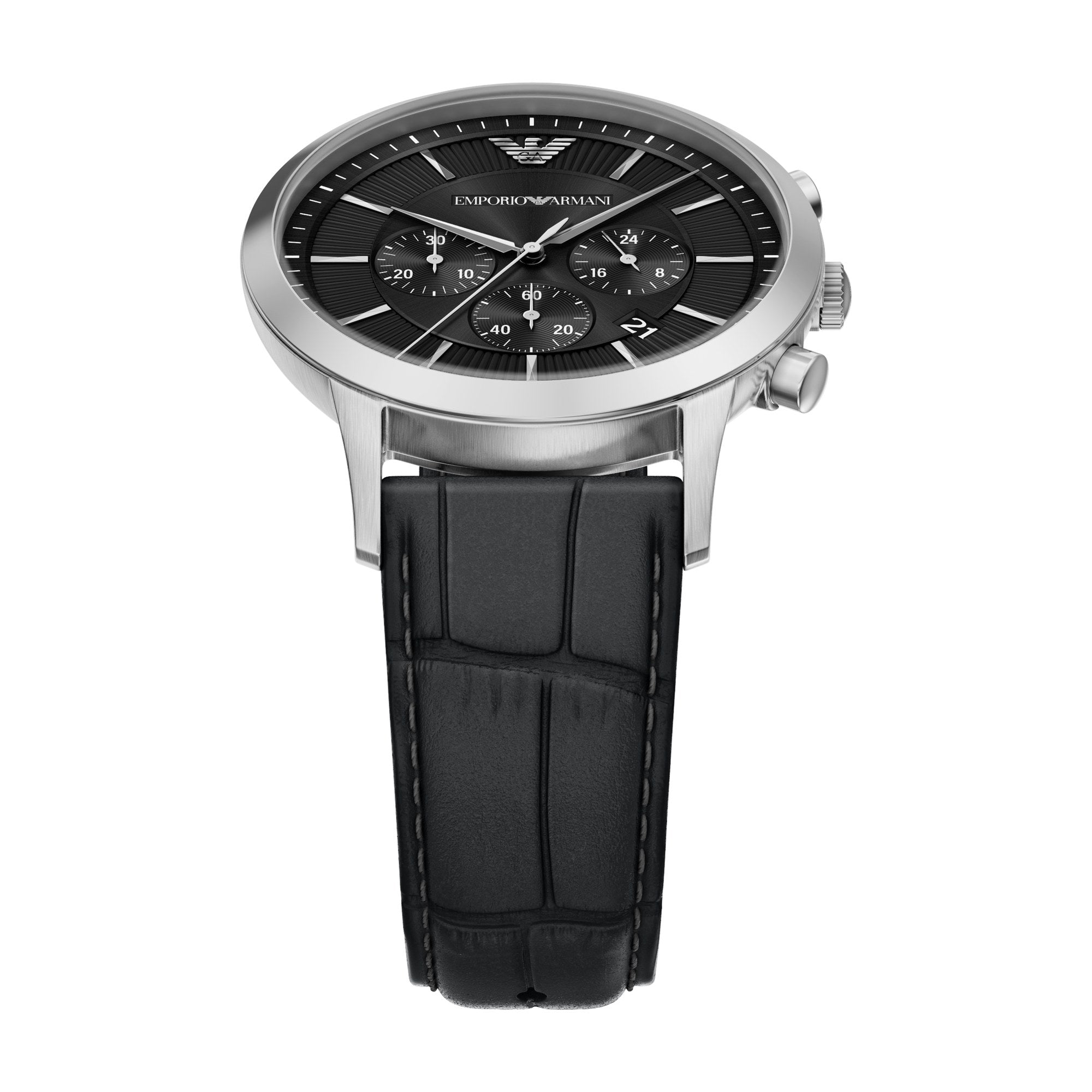 Emporio Armani men's watch, black dial (view 2)